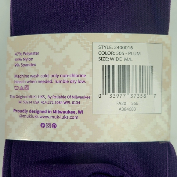 The Original Muk Luks Graduated Compression Socks 15-20mmHg Sizw M/L Wide 3 Pair - Picture 8 of 8